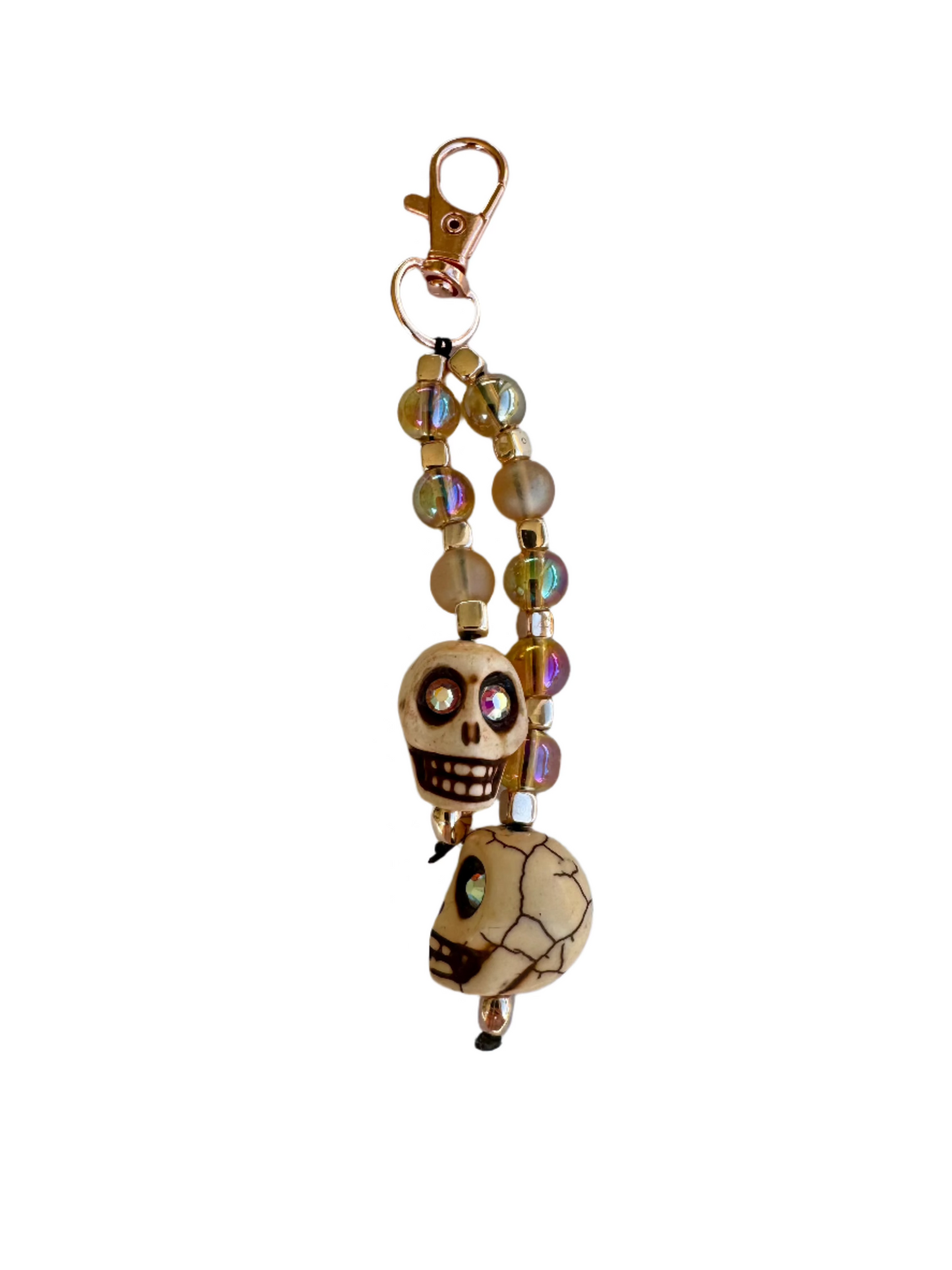 FEELING PEACHY SKULL Bag Charm