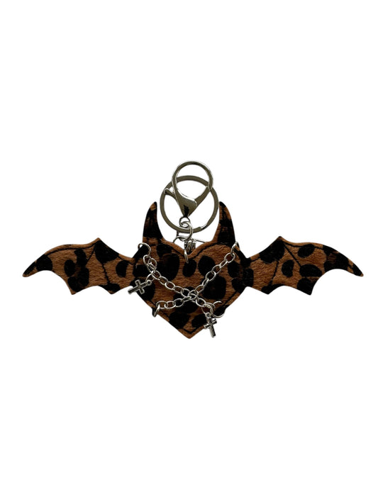 Leopard Bat Bag Charm