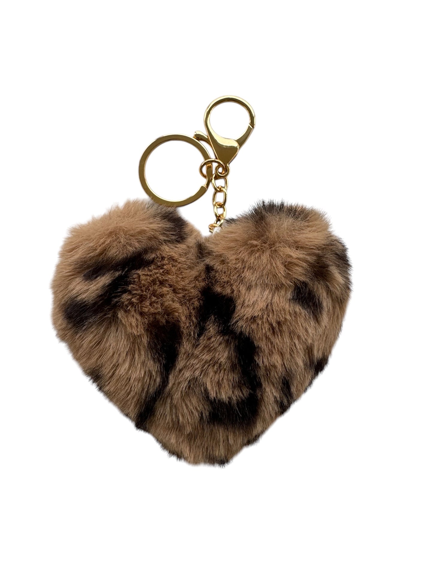 Leopard Heart Bag Charm